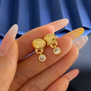 Dior Oblique Pearl Drop Logo Earrings