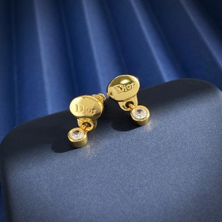 Dior Oblique Pearl Drop Logo Earrings