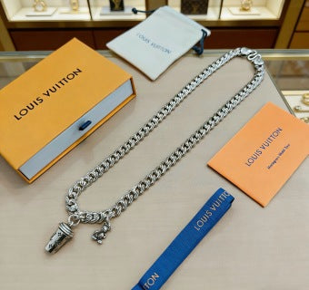 Louis Vuitton Signature Lock Chain Necklace