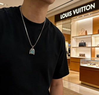 Louis Vuitton Mini Trunk Charm Necklace