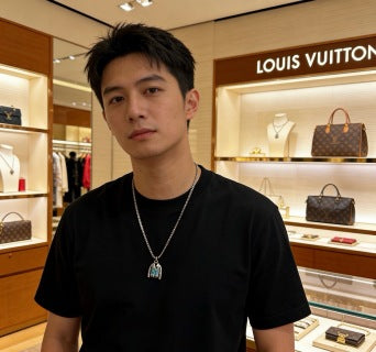Louis Vuitton Mini Trunk Charm Necklace