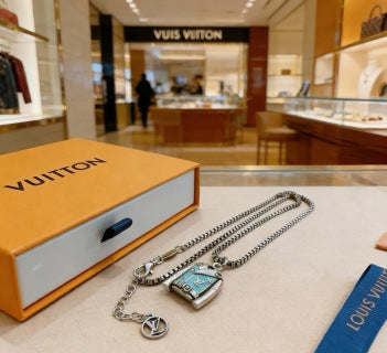 Louis Vuitton Mini Trunk Charm Necklace
