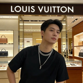 Louis Vuitton Lock Pendant Chain Necklace
