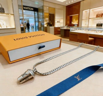 Louis Vuitton Lock Pendant Chain Necklace