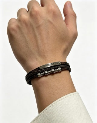 Louis Vuitton Multi Layer Leather Wrap Bracelet