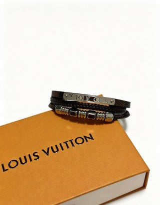 Louis Vuitton Multi Layer Leather Wrap Bracelet