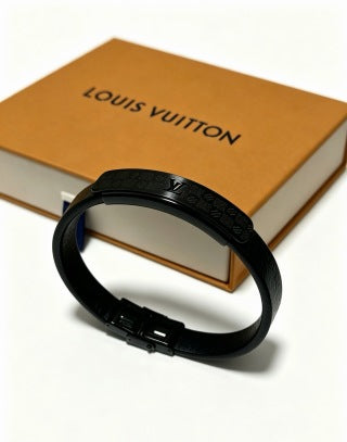 Louis Vuitton Shadow Monogram Leather Bracelet