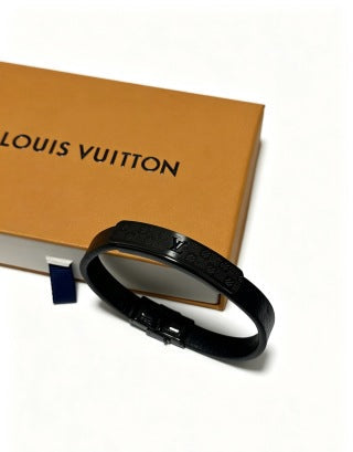 Louis Vuitton Shadow Monogram Leather Bracelet