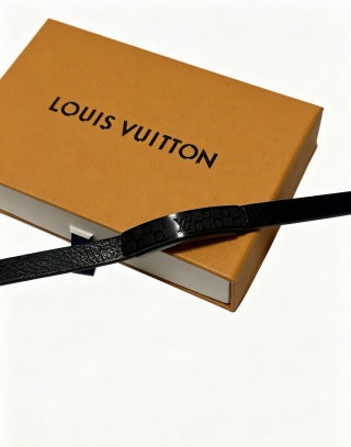 Louis Vuitton Shadow Monogram Leather Bracelet