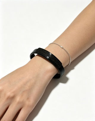Louis Vuitton Shadow Monogram Leather Bracelet