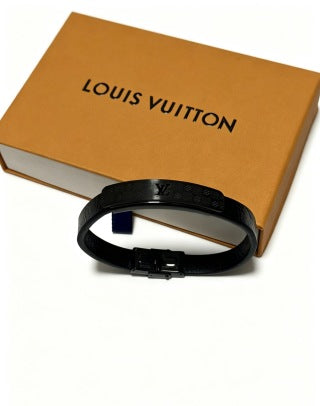 Louis Vuitton Shadow Monogram Leather Bracelet