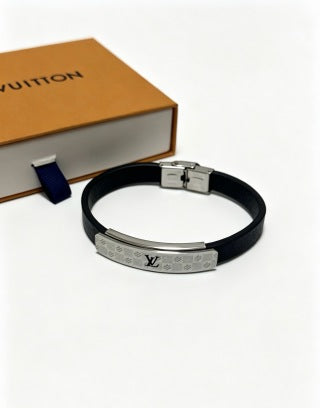 Louis Vuitton Monogram Plate Leather Bracelet