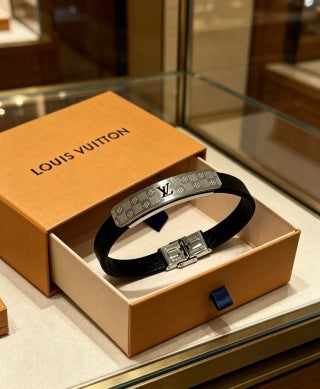 Louis Vuitton Monogram Plate Leather Bracelet