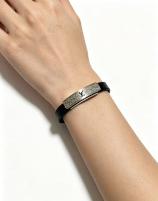 Louis Vuitton Monogram Plate Leather Bracelet