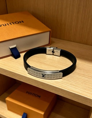 Louis Vuitton Monogram Plate Leather Bracelet