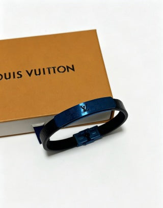 Louis Vuitton Azure Monogram Leather Bracelet