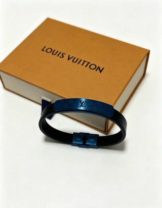 Louis Vuitton Azure Monogram Leather Bracelet