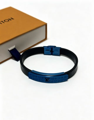 Louis Vuitton Azure Monogram Leather Bracelet