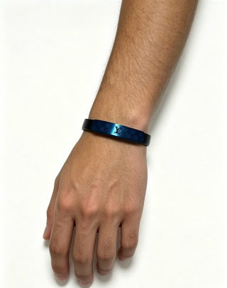 Louis Vuitton Azure Monogram Leather Bracelet