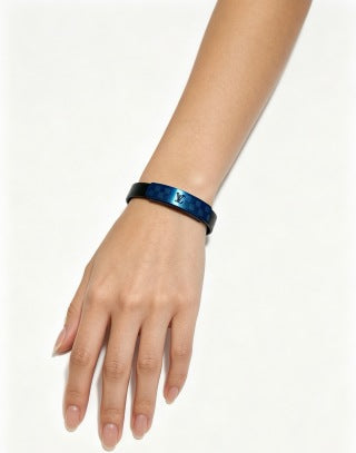 Louis Vuitton Azure Monogram Leather Bracelet
