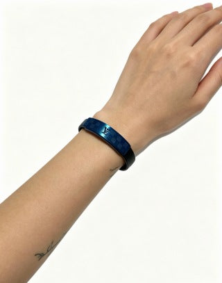 Louis Vuitton Azure Monogram Leather Bracelet