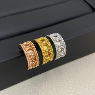 Dior Valentina Crystal Lace Hoop Stud Earrings