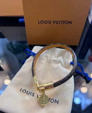 Louis Vuitton Monogram Leather Charm Bracelet