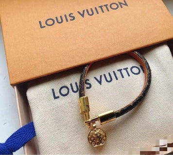 Louis Vuitton Monogram Leather Charm Bracelet