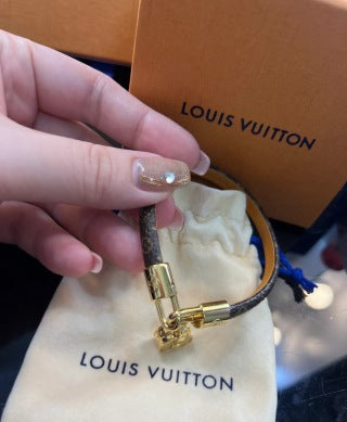 Louis Vuitton Monogram Leather Charm Bracelet