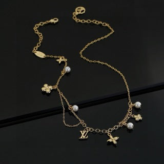 Louis Vuitton Blooming Pearl Charm Necklace