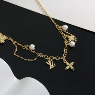Louis Vuitton Blooming Pearl Charm Necklace