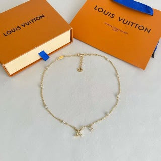 Louis Vuitton Petite V Monogram Pendant Necklace