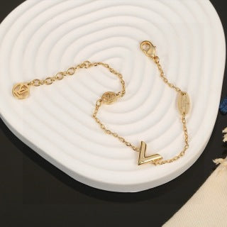 Louis Vuitton Monogram V Charm Layered Necklace