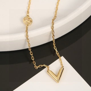 Louis Vuitton Monogram V Charm Layered Necklace