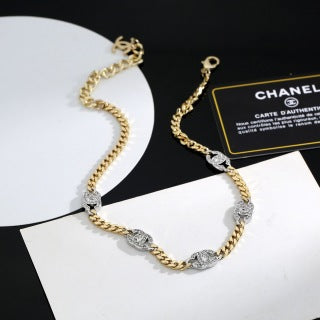 Chanel Elegant Crystal Link Chain Necklace