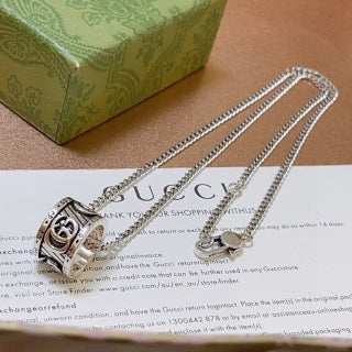 Gucci Horsebit Cylinder Charm Chain Necklace