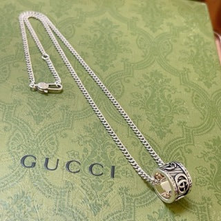 Gucci Horsebit Cylinder Charm Chain Necklace