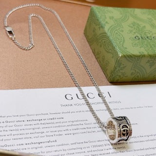 Gucci Horsebit Cylinder Charm Chain Necklace