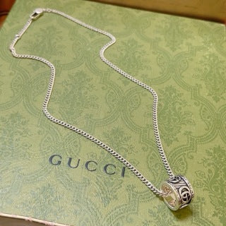 Gucci Horsebit Cylinder Charm Chain Necklace