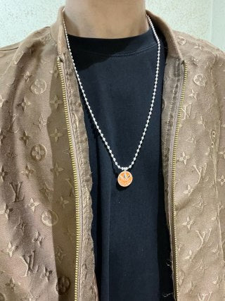 Gucci Interlocking G Round Enamel Medallion Necklace