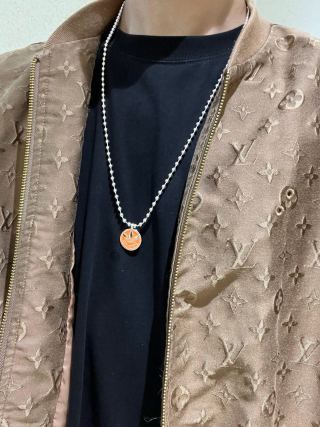 Gucci Interlocking G Round Enamel Medallion Necklace