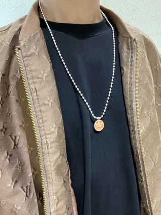 Gucci Interlocking G Round Enamel Medallion Necklace