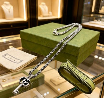 Gucci Interlocking G Key Pendant Chain Necklace