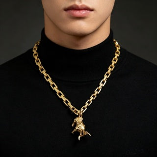 Gucci Animal Charm Box Link Chain Necklace
