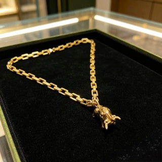 Gucci Animal Charm Box Link Chain Necklace