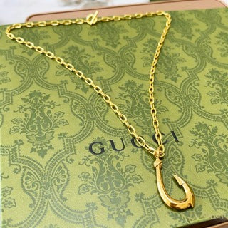 Gucci Hook Pendant Chain Necklace