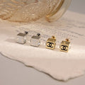 Chanel Minimal Square CC Earrings