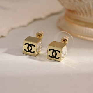 Chanel Minimal Square CC Earrings