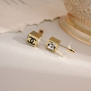 Chanel Minimal Square CC Earrings