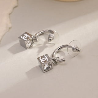 Chanel Minimal Square CC Earrings